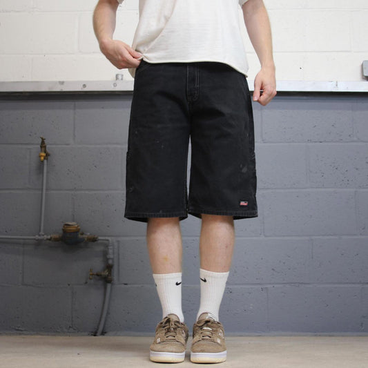 Mens black Dickies carpenter jorts W32