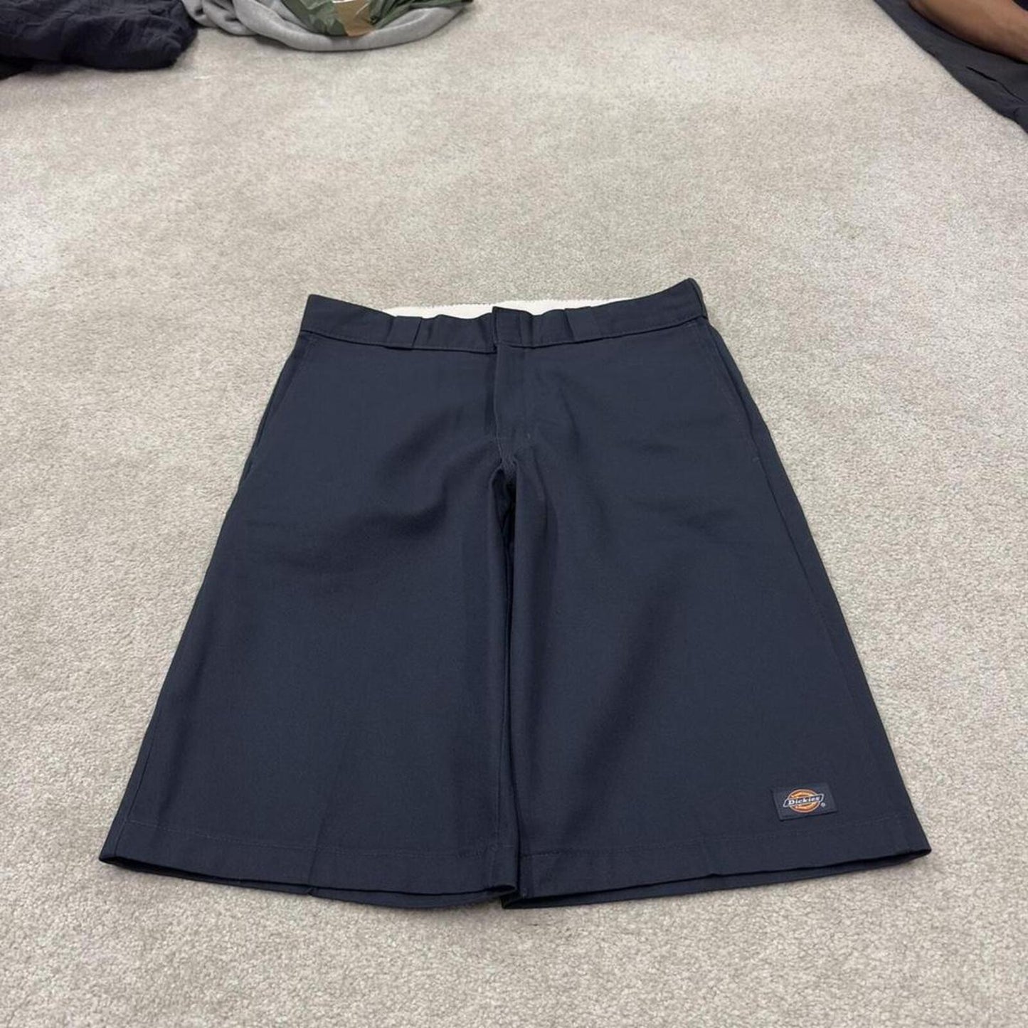 Dickies carpenter shorts long leg navy Twill chino skater style shorts loose long leg