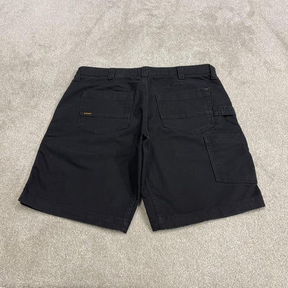 Ariat carpenter shorts loose canvas black Low rise Rebar workwear cargo jorts