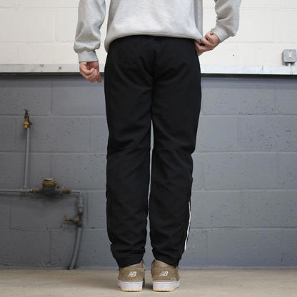 Black Adidas joggers M y2k style sportswear mesh lined track pants print logo