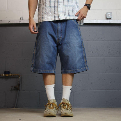 Levi’s baggy denim shorts y2k carpenter blue Loose fit surf jorts skate style red tab logo