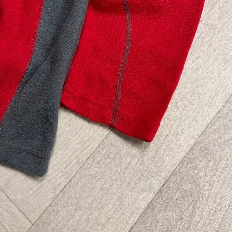 Columbia y2k 1/4 zip fleece red mens large pullover autumnal tech fleece