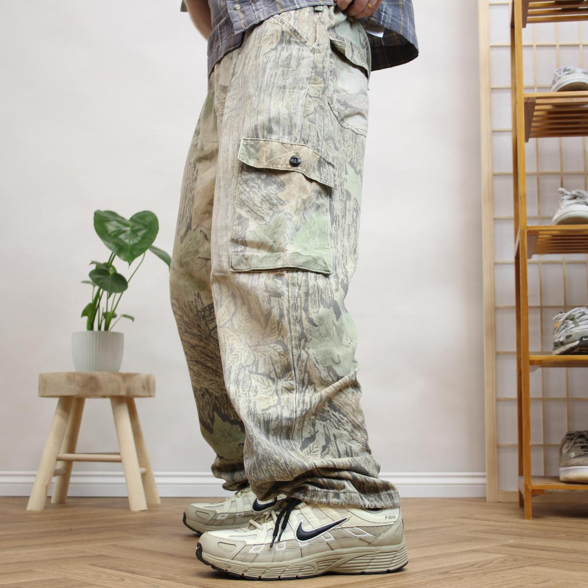 Vintage Liberty baggy camo cargo pants Loose floaty Realtree camouflage utility combat trousers