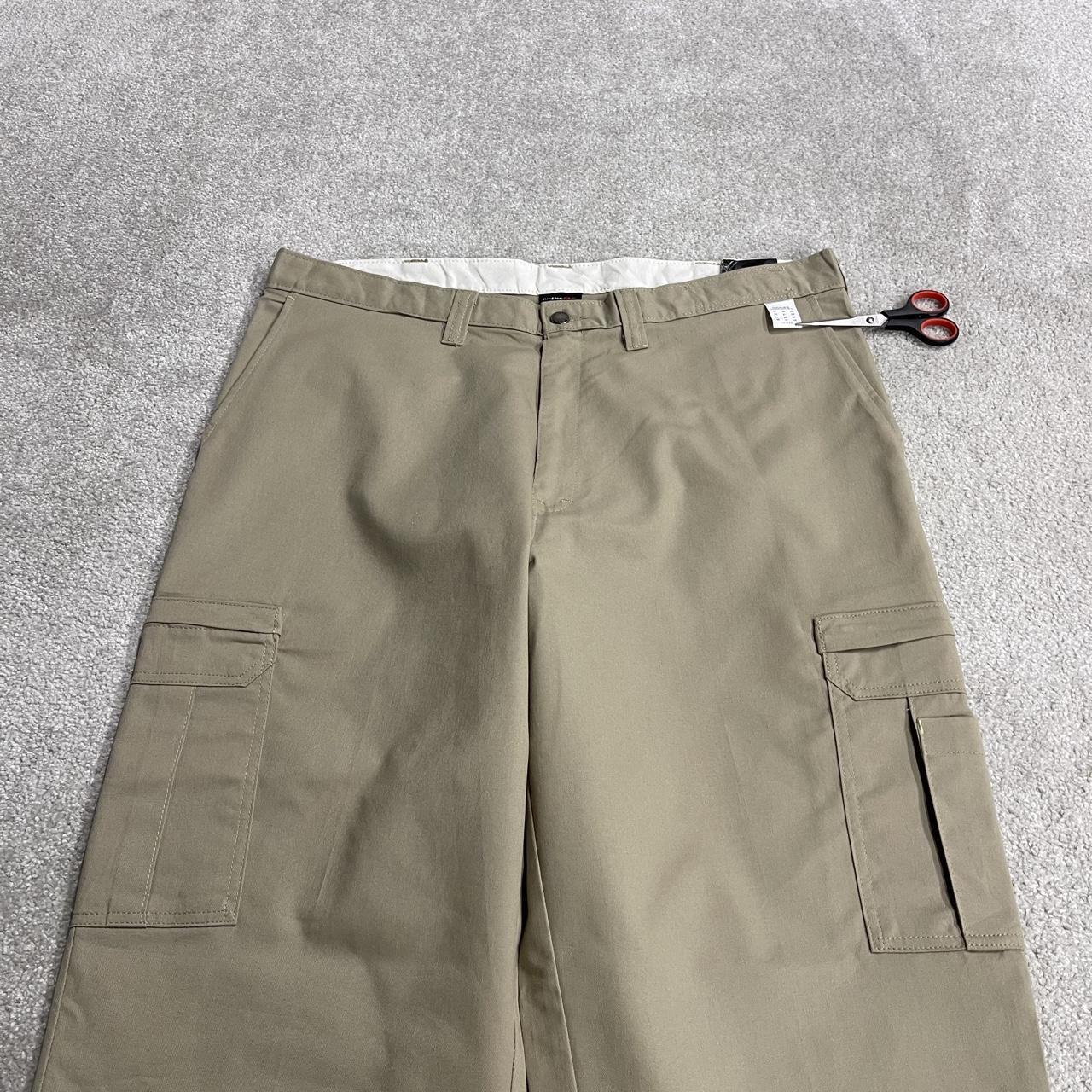 Dickies baggy cargo utility pants W40L30 khaki beige wide leg