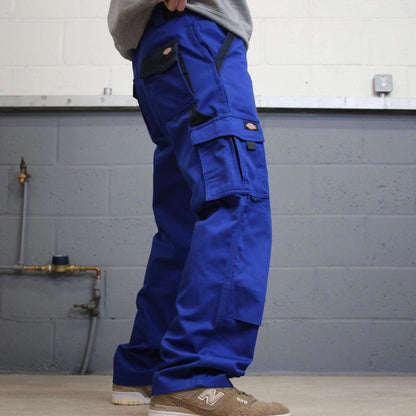 Y2K Dickies cargo work pants skater style blue Loose straight leg utility trousers