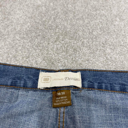 90s baggy carpenter skate jeans W36L30 loose blue Attitude denim y2k hip hop style pants