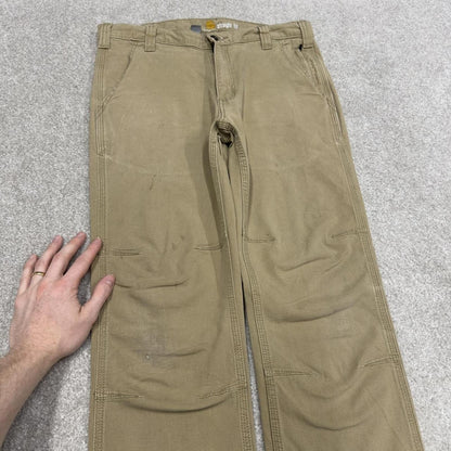 Carhartt workwear pants beige Straight fit Y2K skate style work pants