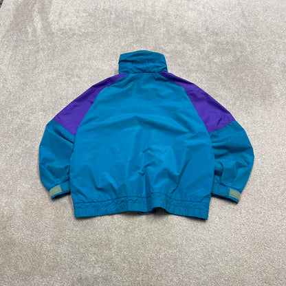 Vintage y2k Columbia technical windbreaker jacket green Bomber style lightweight jacket