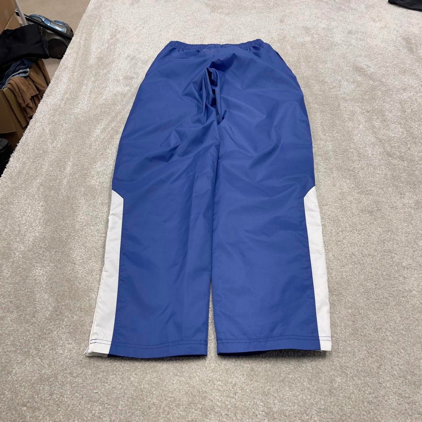 Y2k Champion tracksuit bottoms blue Small mens loose 00s joggers logo trackies sporty style