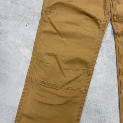 Mens Carhartt double knee carpenter pants W35 L30 tan relaxed 90s style cargos