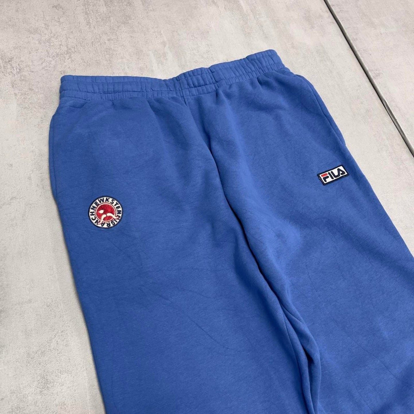 Vintage y2k blue FILA joggers S loose jogger sweatpants embroidered logos