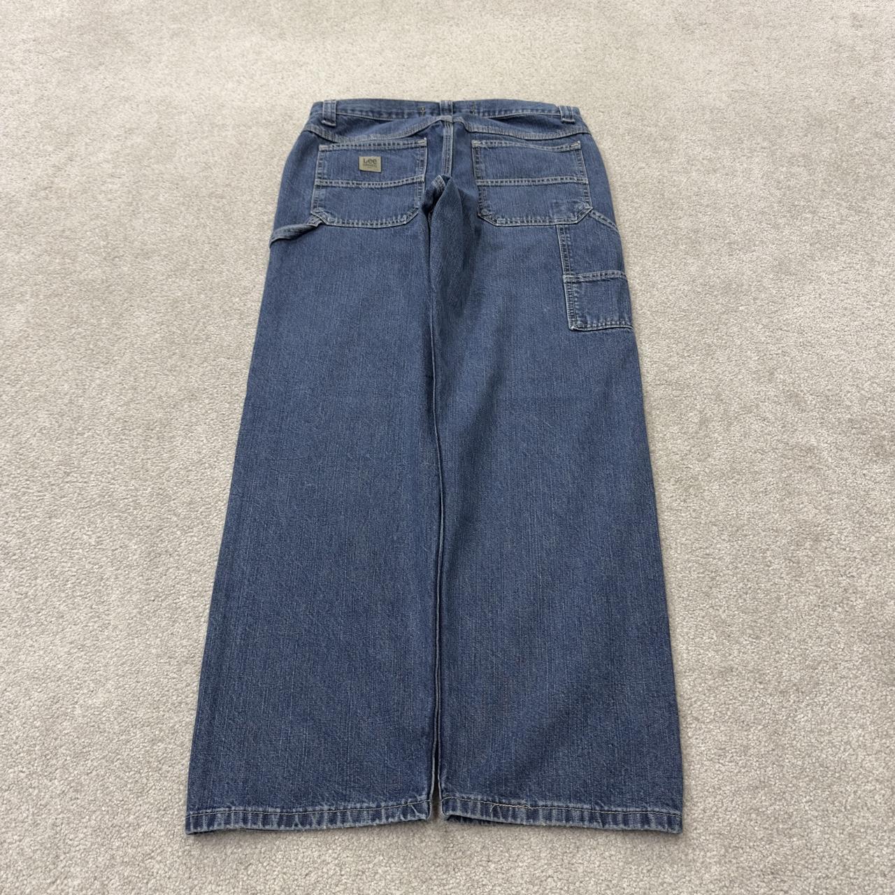 Vintage Lee carpenter jeans loose leg y2k blue Loose straight leg skater utility workwear cargo