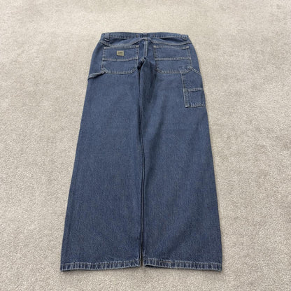 Vintage Lee carpenter jeans loose leg y2k blue Loose straight leg skater utility workwear cargo