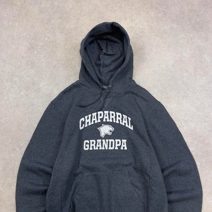 Grey vintage Russel hoodie M