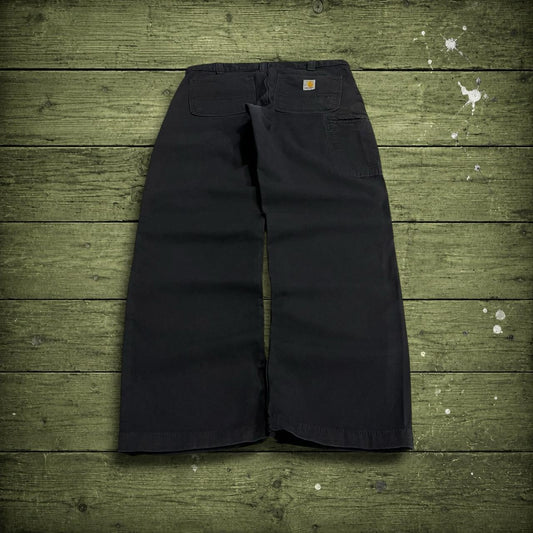 Carhartt carpenter pants y2k relaxed black Loose straight leg workwear utility pants