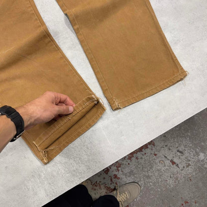 Dickies carpenter jeans W33L32 loose tan brown canvas cargo skater style pants