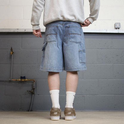 Vintage Y2k carpenter shorts skater style blue Falls creekDenim loose leg summer festival jorts