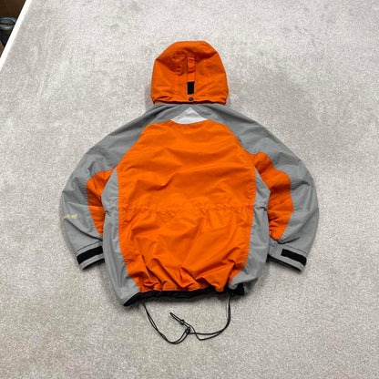 Y2k Columbia technical ski windbreaker jacket orange snow boarding jacket snow skirt adjustable