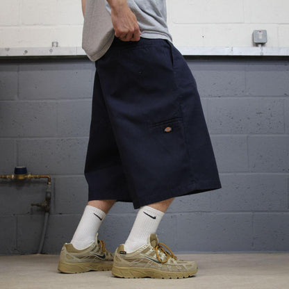 Dickies extra baggy chino shorts carpenter navy Chino style skater shorts long wide leg festival