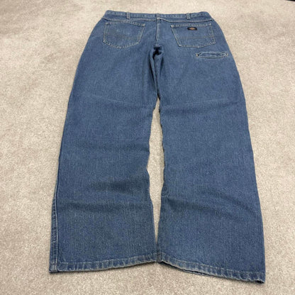 Dickies double knee carpenter jeans W36L32 baggy blue denim cargo skater style jeans