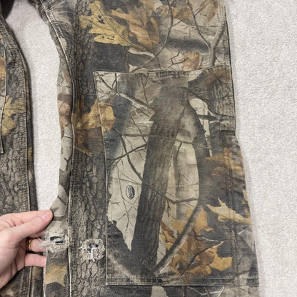 Carhartt baggy camo dungarees wide leg camo Canvas quilted Realtree camouflage bib overalls utility