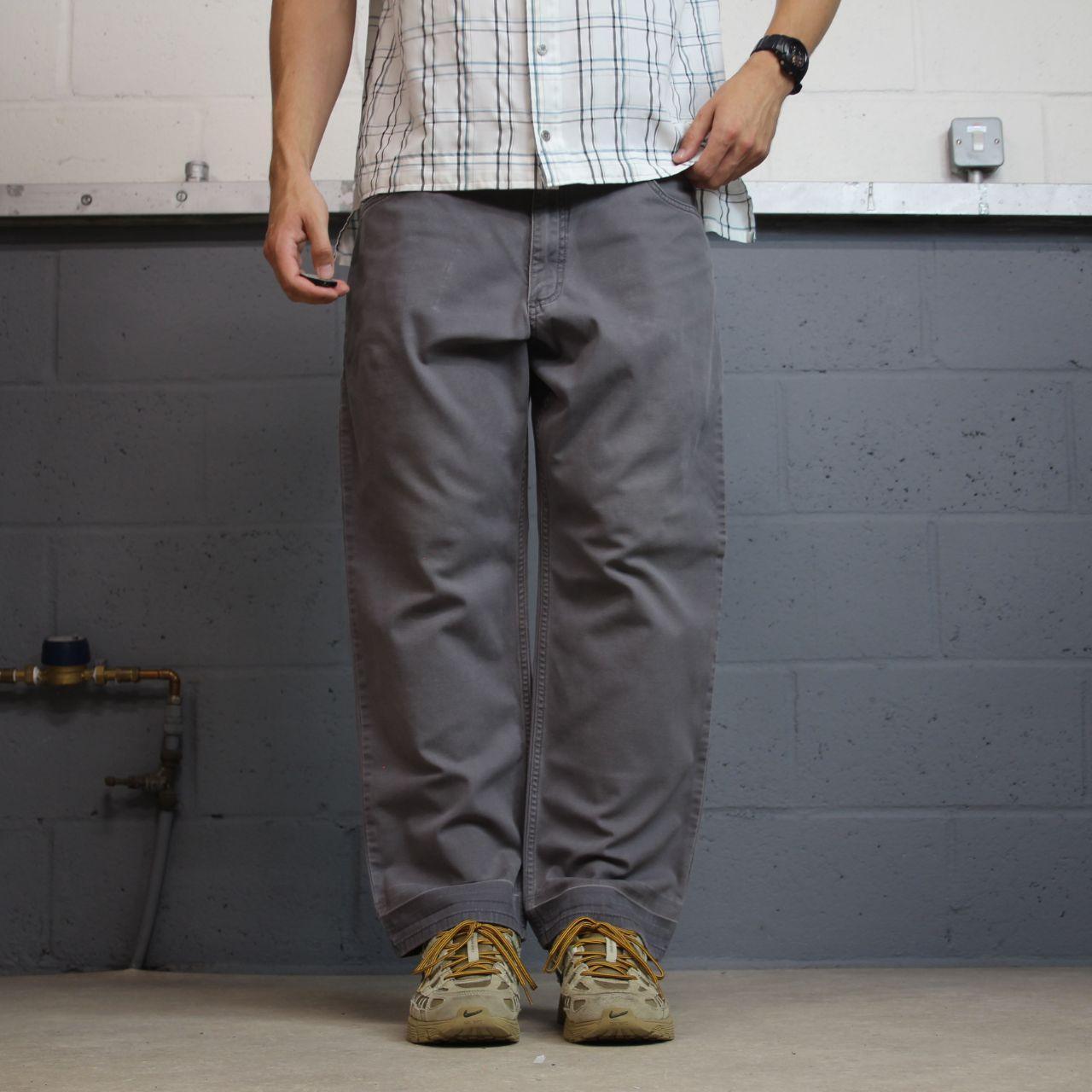 Carhartt carpenter jeans y2k grey Straight relaxed fit canvasy skater cargo work pants