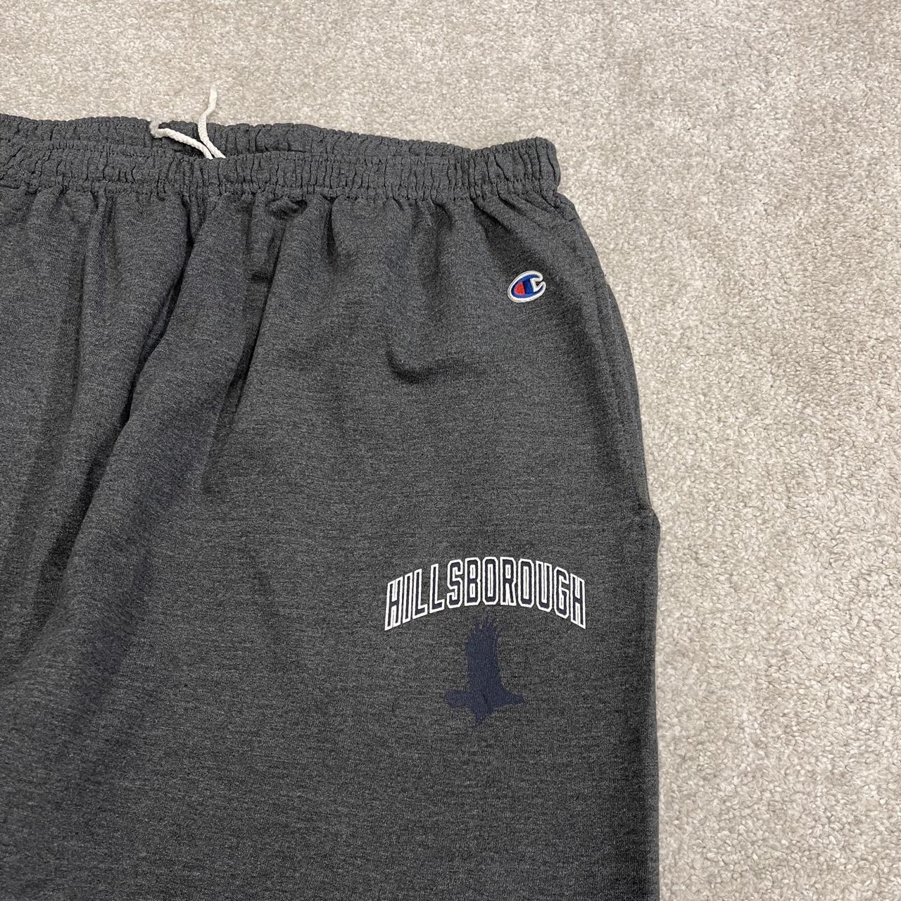 Y2K Champion baggy joggers grey wide leg cuffed Loose embroidered track pants