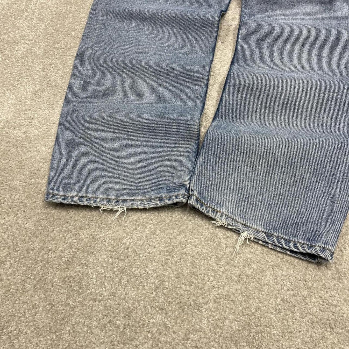 Y2k Levi's 505 jeans regular fit blue 100% cotton denim pants red tab logo
