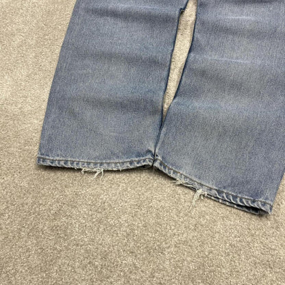 Y2k Levi's 505 jeans regular fit blue 100% cotton denim pants red tab logo