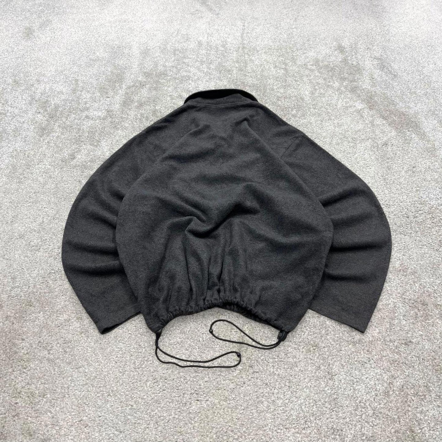 Vintage Y2K Old Navy technical fleece grey 1/4 zip up tech pull over embroidered autumn wear