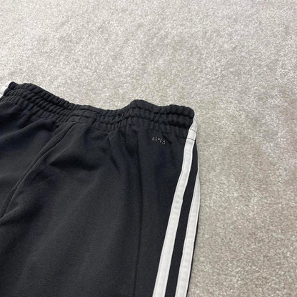 Vintage y2k Adidas tracksuit bottoms black Drawstring side stripe design jogger sweatpant bottoms