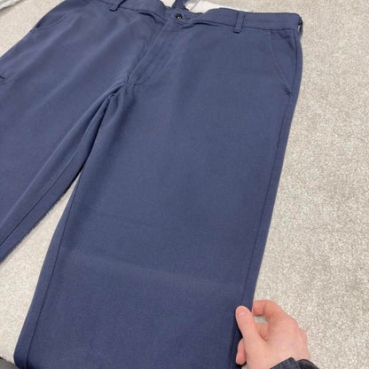 Y2k baggy work pants wide-leg navy Chino style skate trousers Red Kap workwear patch logo