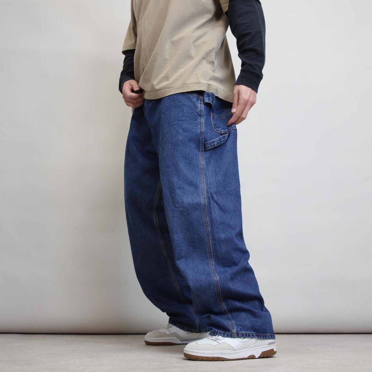 Denim carpenter skate jeans W42L30 loose Key cargo trousers patch logo