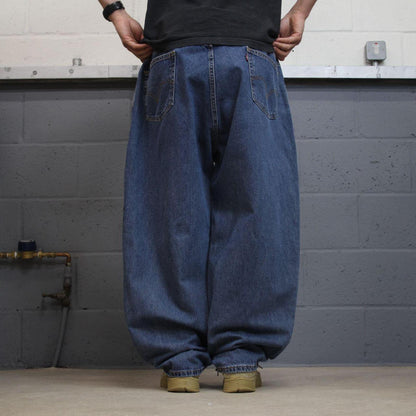 Levi’s 560 baggy jeans y2k blue Comfort fit wide leg denim pants red tab logo