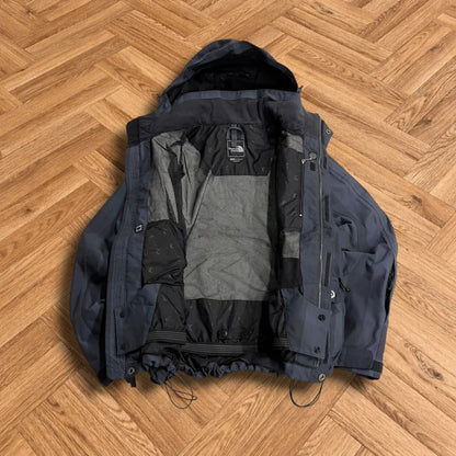 North Face HyVent ski jacket women's checkered TNF snow boarding waterproof coat hooded technical