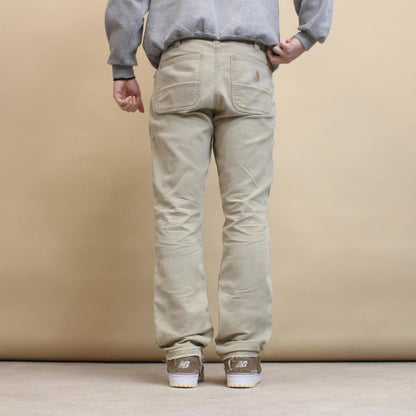 Tan Carhartt trousers W32L32 slim cargo pants patch logo