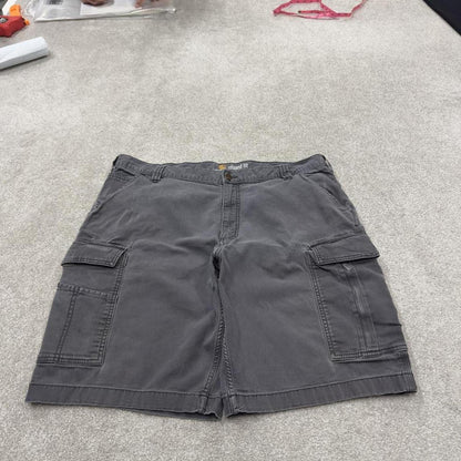 Carhartt cargo shorts loose canvas grey Canvasy relaxed fit skate style shorts