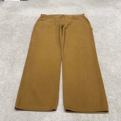 90s baggy Dickies carpenter jeans W40L32 00s skate style tan thick canvas workwear cargos