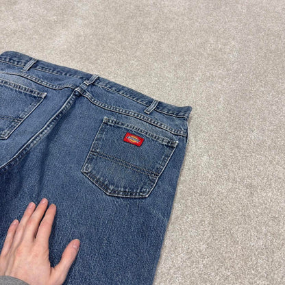 Vintage Y2k Dickies skate jeans blue Loose 5 pocket denim workwear pants