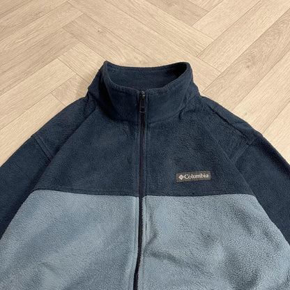 Columbia y2k technical fleece blue men’s XL full zip up autumn adjustable waist