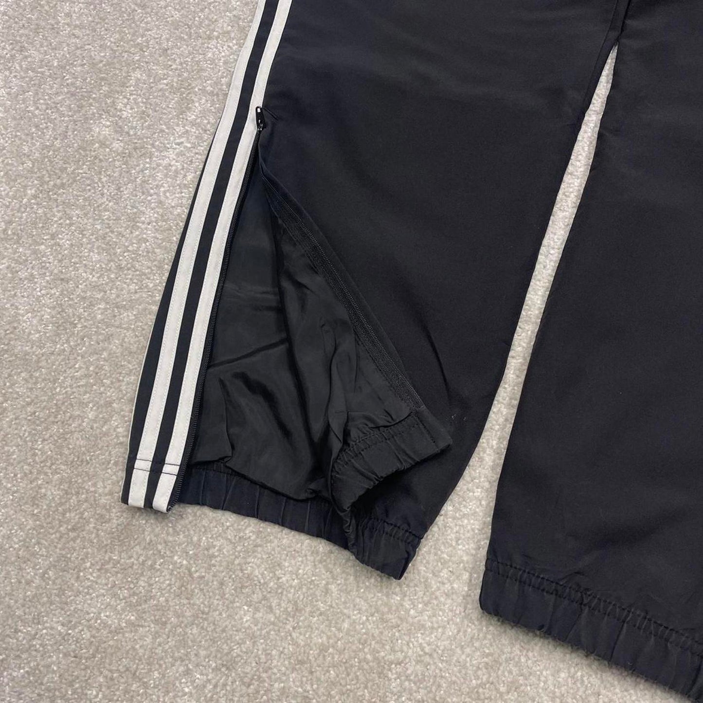 00s Adidas tracksuit bottoms black XXL loose y2k style sportswear track pants gym wear