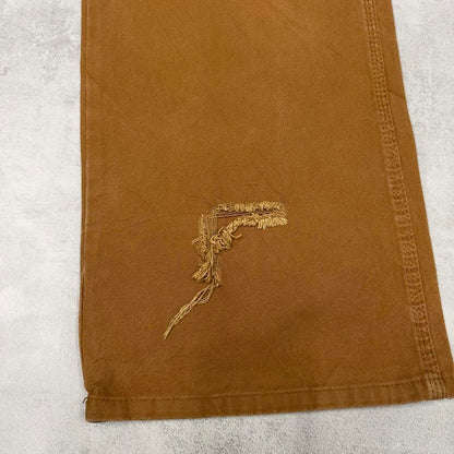 Tan Dickies carpenter jeans W42L32 loose canvas 90s style skater cargo pants
