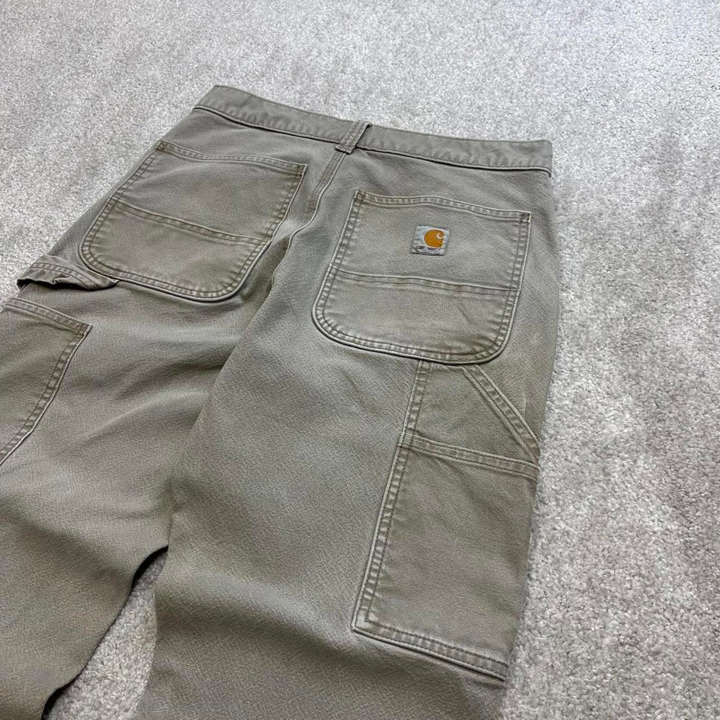Grey Carhartt carpenter jeans W30L32 relaxed fit canvas 90s skater style work cargos