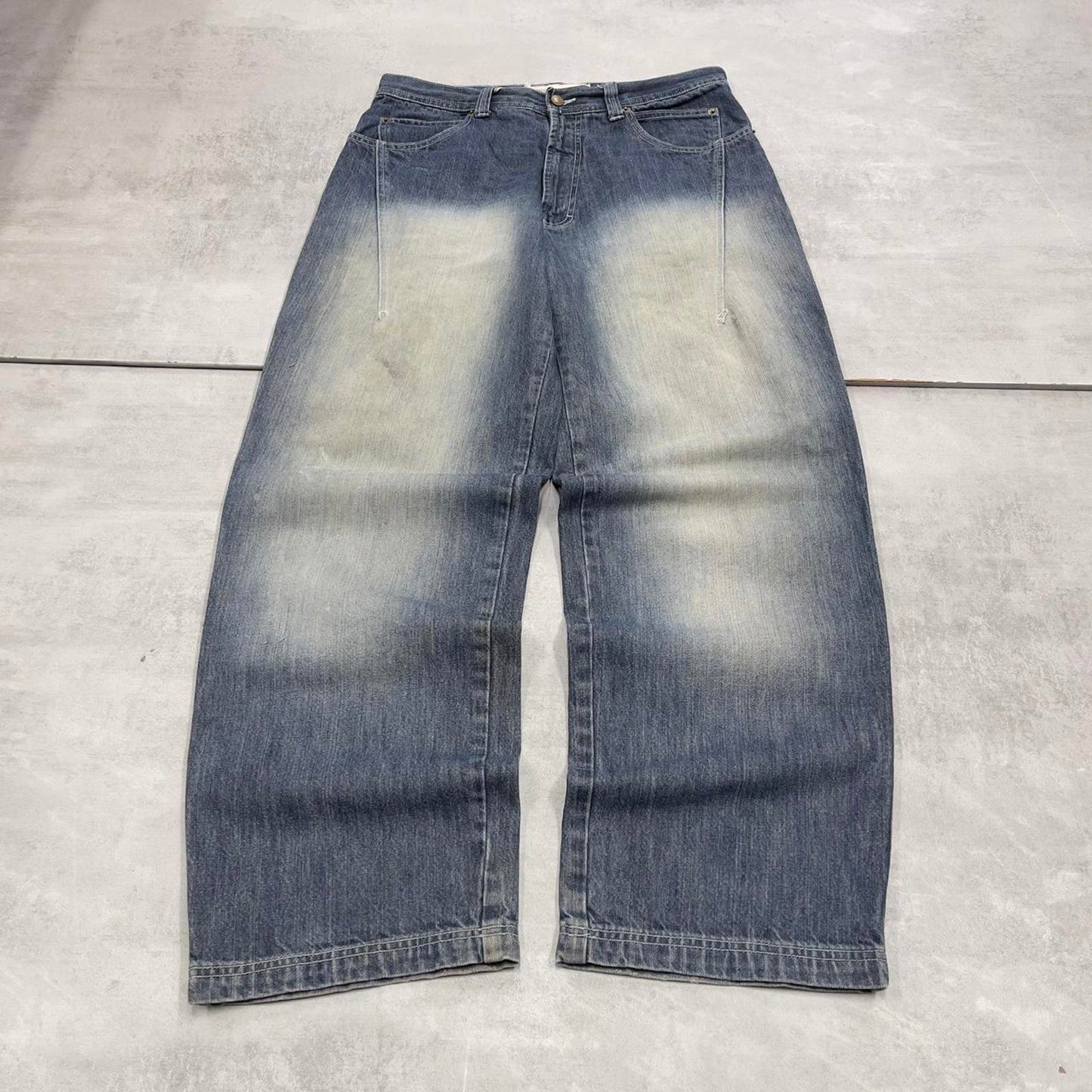 Baggy Tool jeans W34 L32 blue loose 90s thick denim wide leg y2k style skater jeans