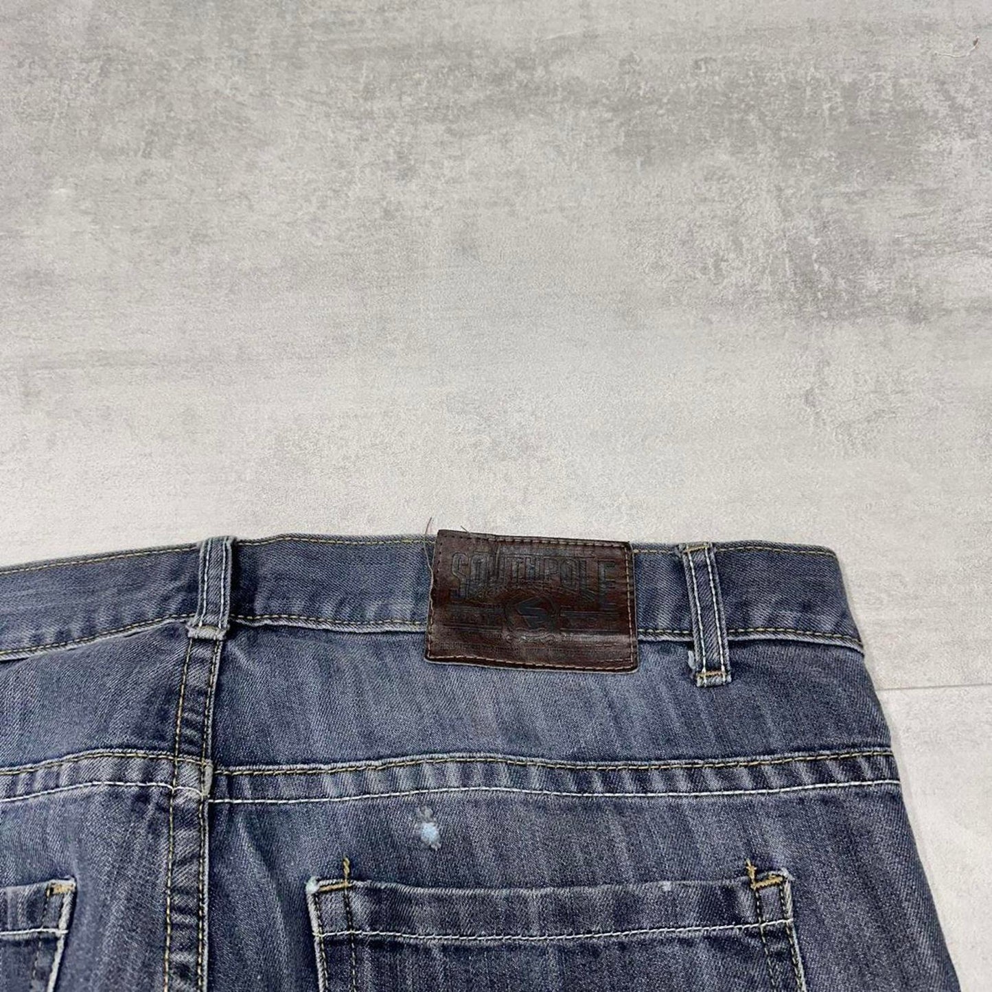 Mens loose Southpole jeans W36 L30 blue 90s style skater jeans
