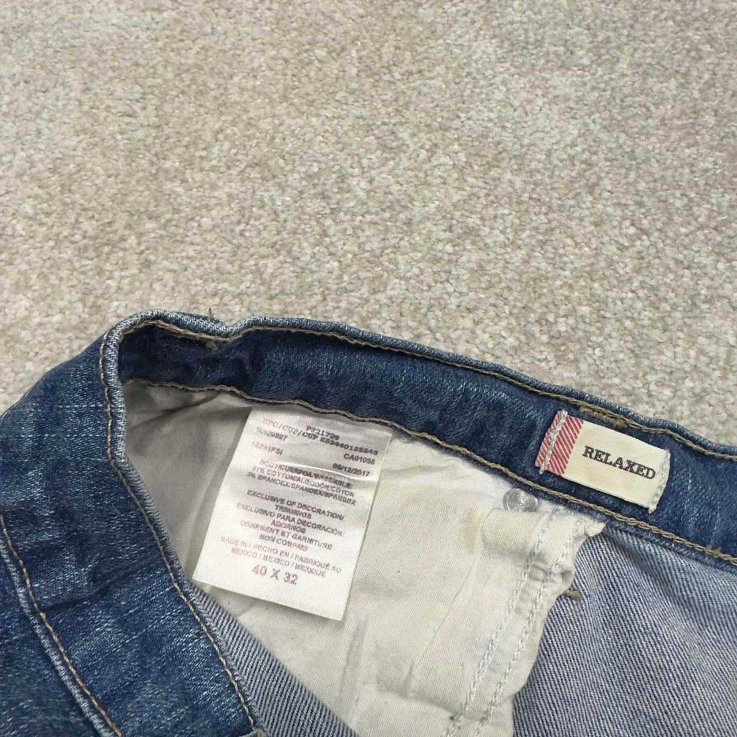 Vintage Y2K Dickies carpenter jeans blue Loose straight denim skater style cargo pants