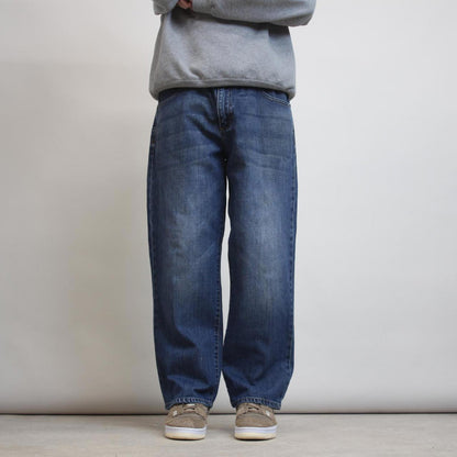 Lee jeans W38 L28 blue loose 90s style jeans stitch detail