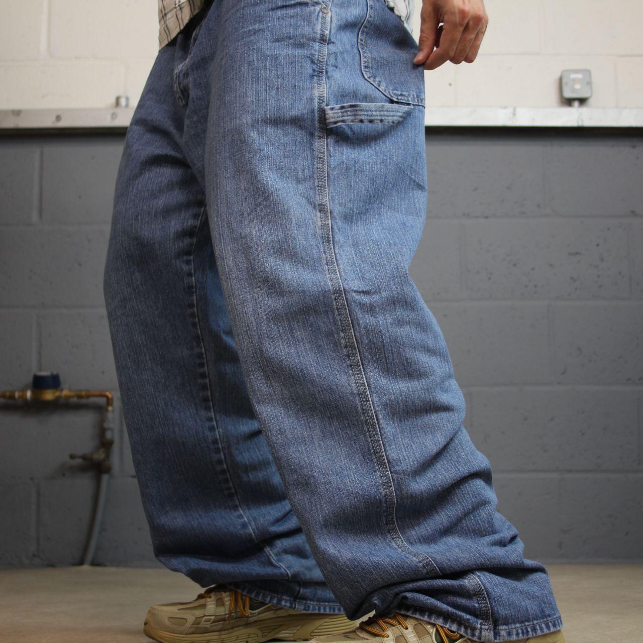 Denim carpenter jeans y2k loose W38L32 blue Falls Creek wide leg skater style work cargos
