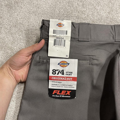 Dickies 874 pants grey original fit W36L34 Chino style skate work trousers