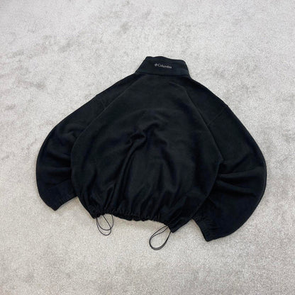 Black Columbia technical full zip fleece XL y2k style autumn adjustable waist